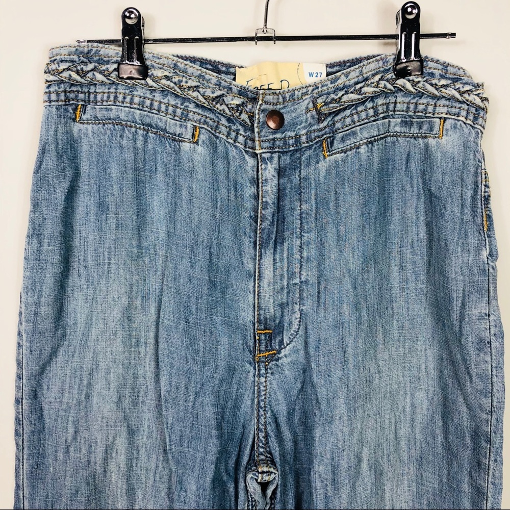 Free People Ola High Waist Braided Flares 27 - Picture 5 of 8